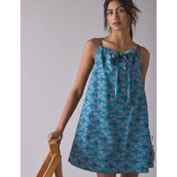 BDG Eva Tie-front Ruched Adjustable Strap Dress Pockets Trapeze Dress NWT XXS - Picture 8 of 8